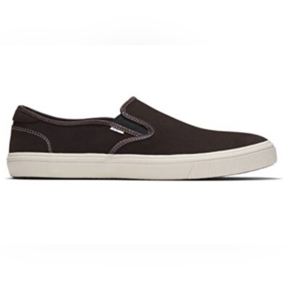 TOMS Men's Size 10 Nubuck Baja Slip On In Chocolate‎ Brown